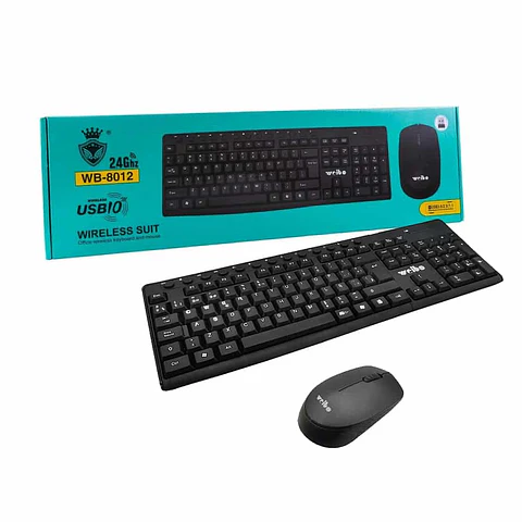 Kit 2 en 1 Weibo WB-8012, Teclado + Mouse inalámbrico, USB