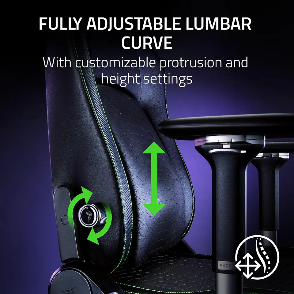 Silla Gamer Razer Iskur V2 Fabric Dark Gray, apoyabrazos 4D 7