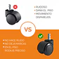 Ruedas Para Silla Escritorio Tipo Roller Set 5 Universales - thumbnail 3