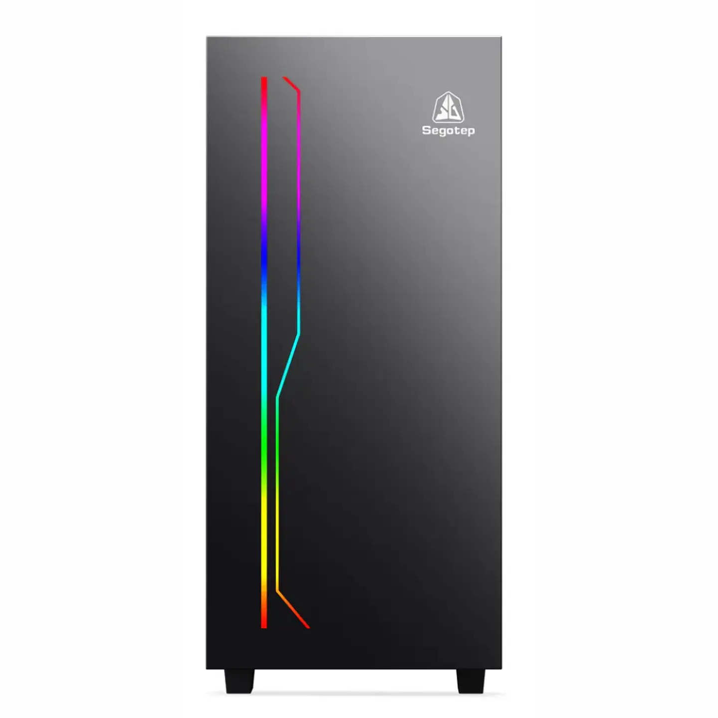 Gabinete Segotep K1 Full Tower Frontal Con Franja Rgb - negro 3