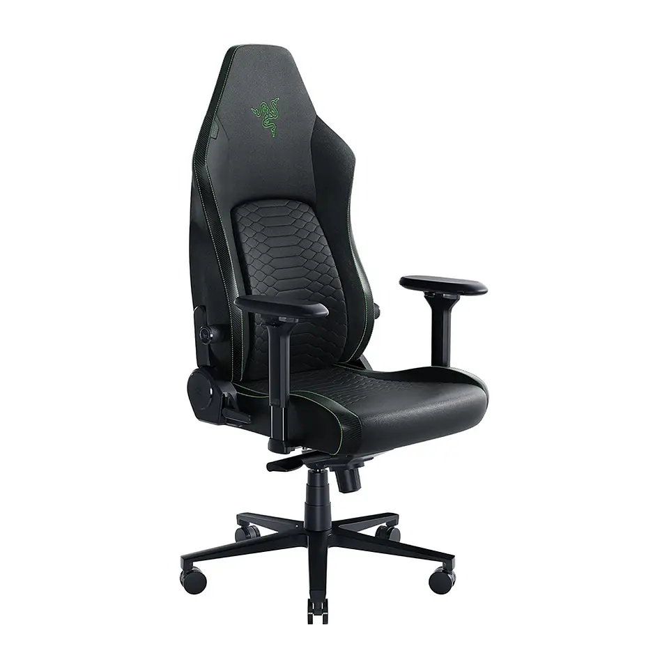 Silla Gamer Razer Iskur V2 Green, soporte Lumbar, Brazos 4D 1