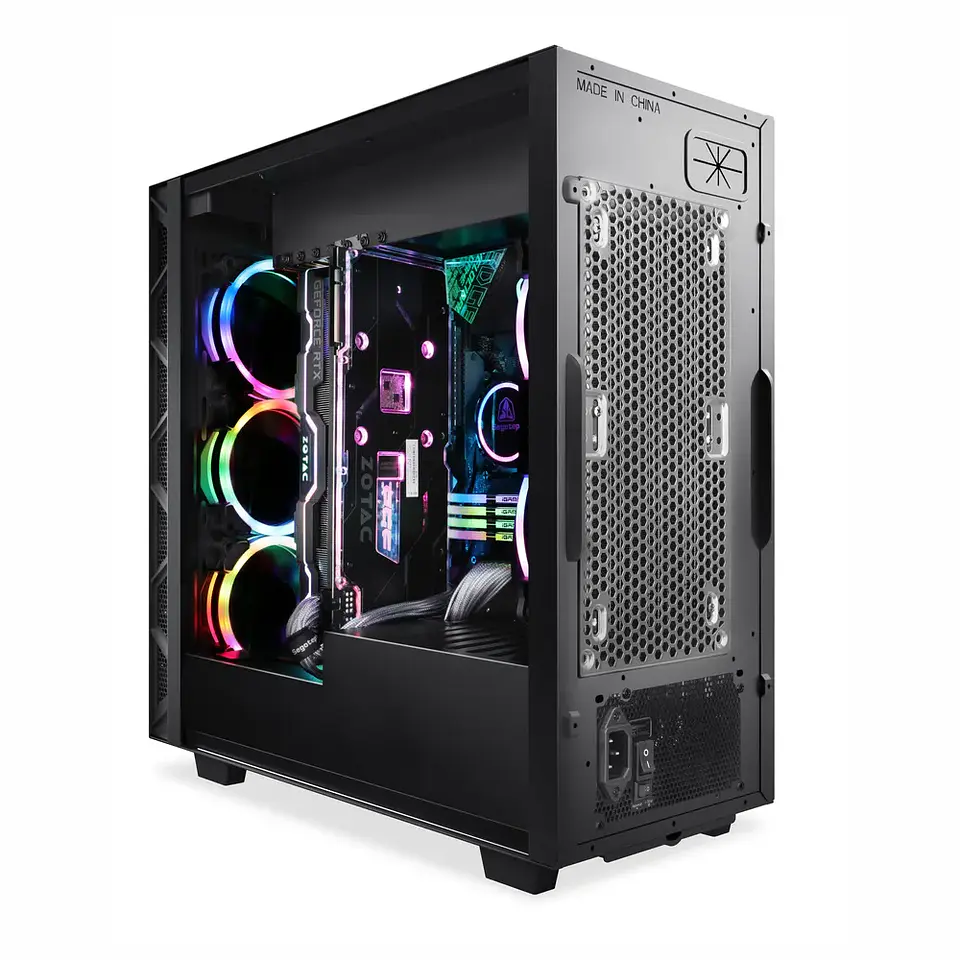 Gabinete Segotep K1 Full Tower Frontal Con Franja Rgb - negro 4