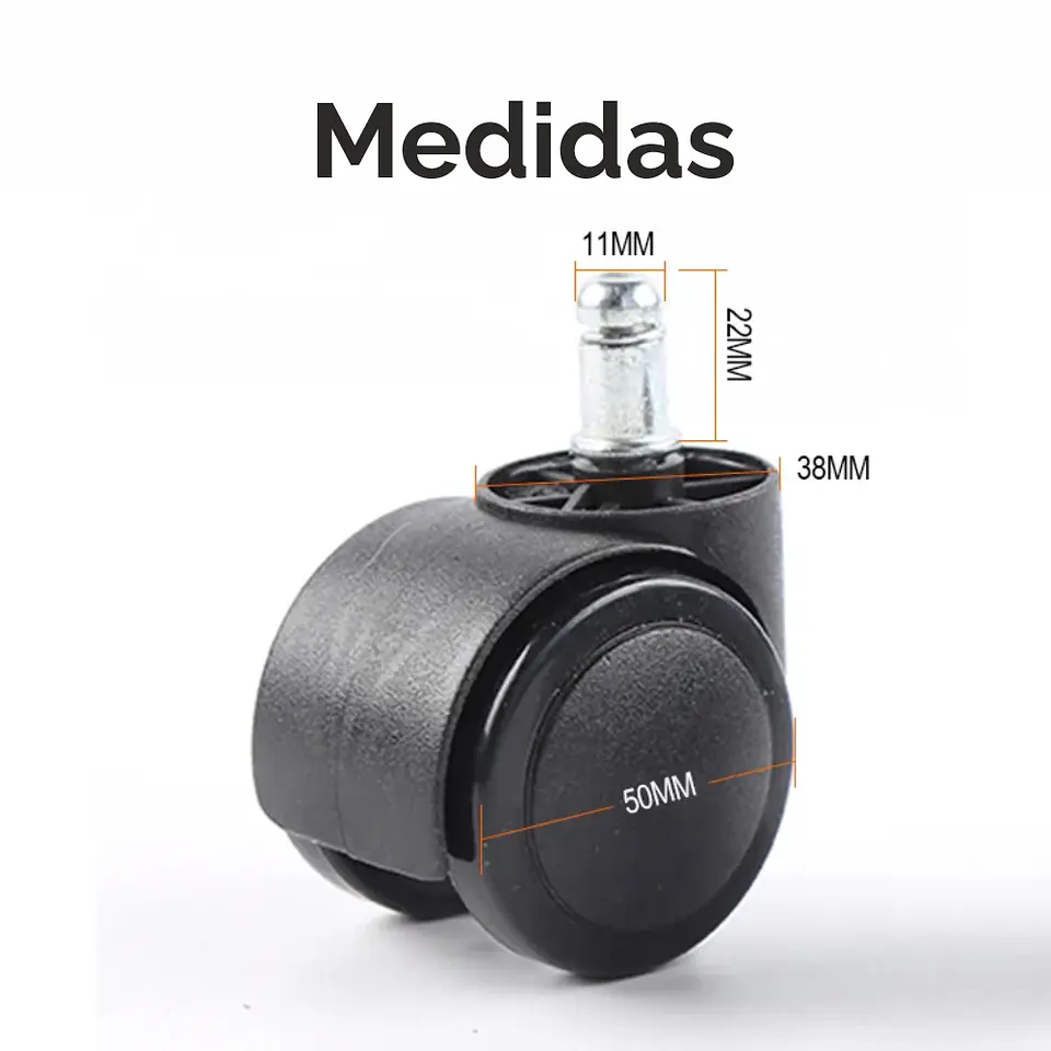 Ruedas Para Silla Escritorio Tipo Roller Set 5 Universales 7