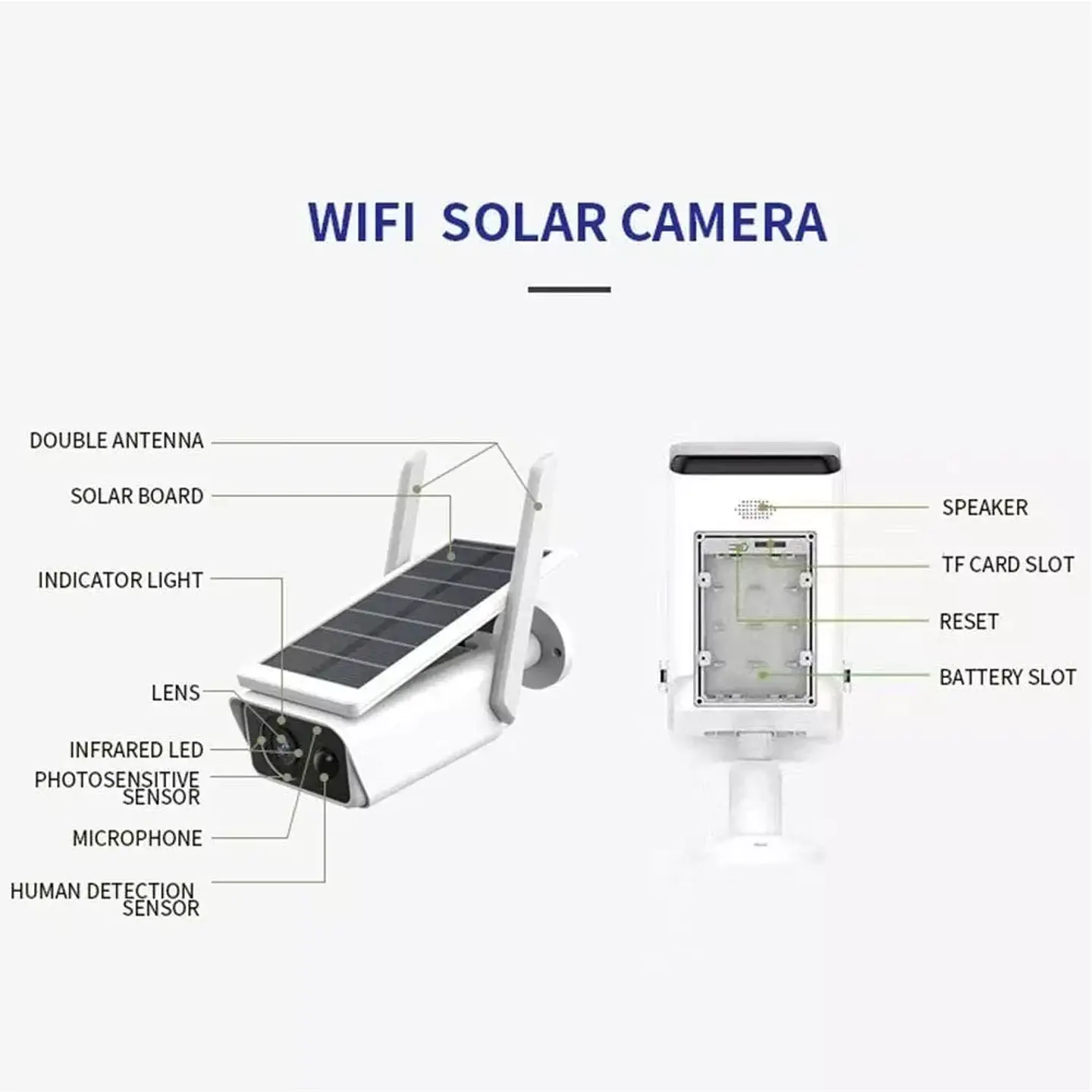 Cámara Exterior Solar IP Wifi FHD con micrófono y batería 9
