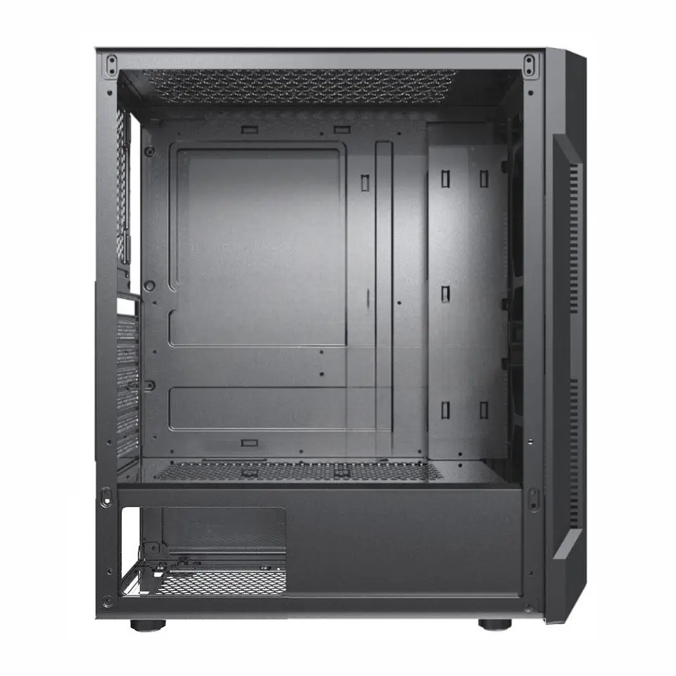 Gabinete Atx con Vidrio Templado Black Star, frontal ABS, USB 3.0 3