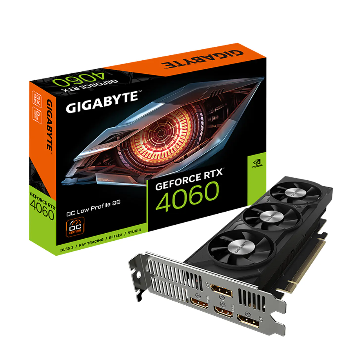 Tarjeta Gráfica  Gigabyte GeForce RTX 4060 OC Low Profile 8G [GV-N4060OC-8GL] 1