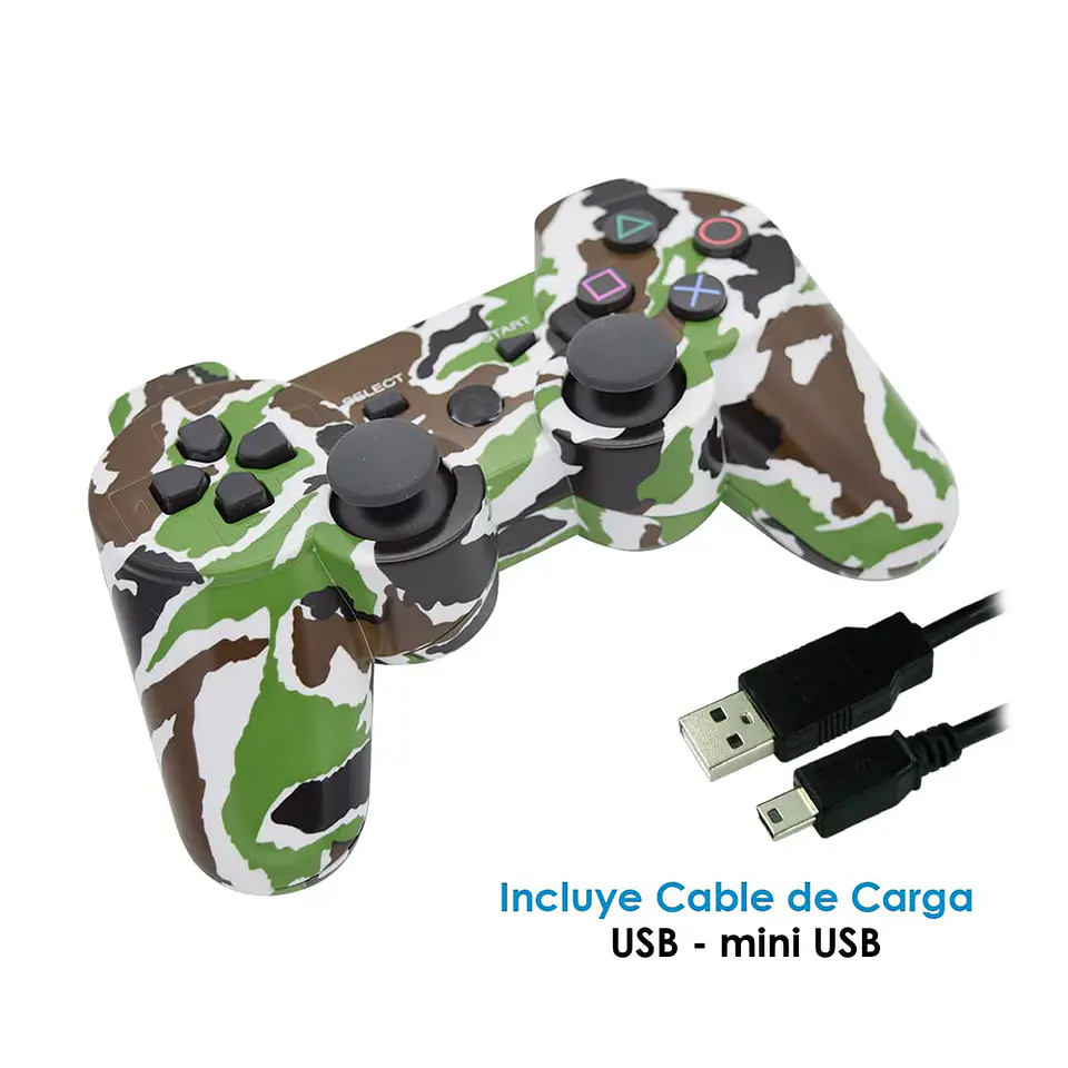 Control, Joystick PS3 Dblue D-Shock BT - Camuflaje Verde 3