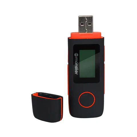 Reproductor Monster Mp3, 16gb, Radio FM, Puerto microSD, Con Grabador De Voz - rojo