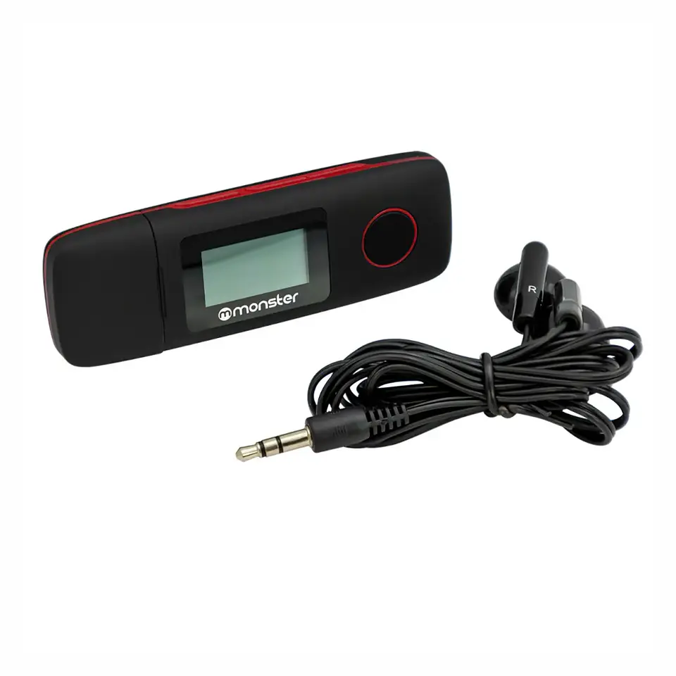 Reproductor Monster Mp3, 16gb, Radio FM, Puerto microSD, Con Grabador De Voz - rojo 2