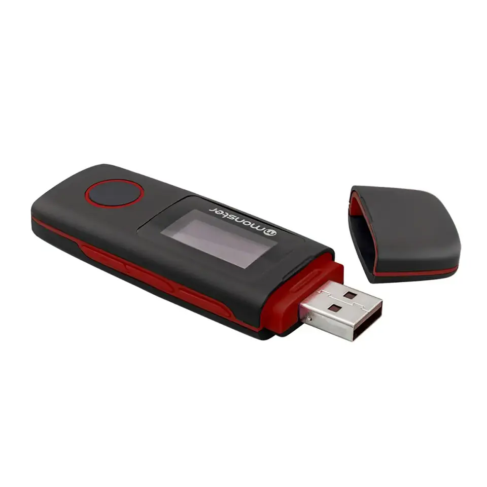 Reproductor Monster Mp3, 16gb, Radio FM, Puerto microSD, Con Grabador De Voz - rojo 3