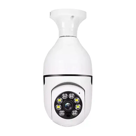 Camara Ip tipo Ampolleta Panorámica Wifi, Visión Nocturna HD