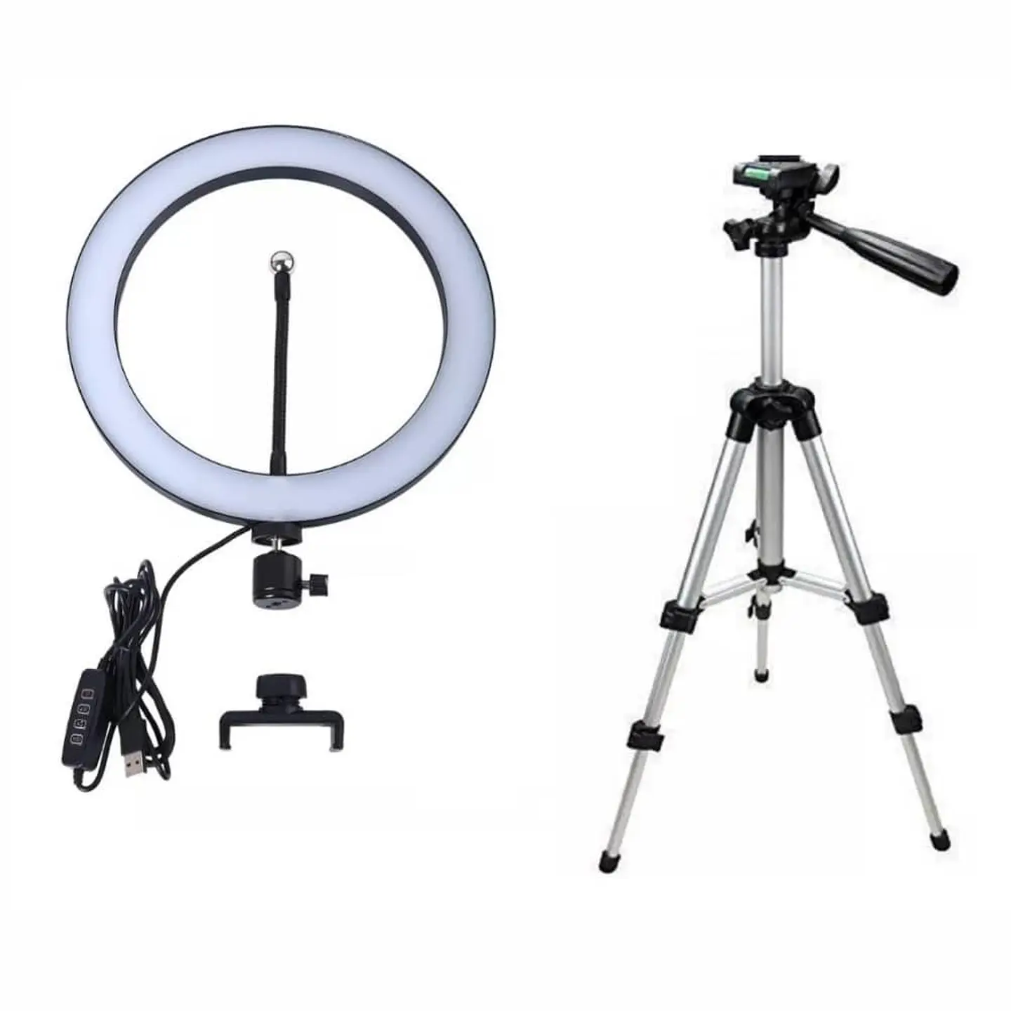 Kit 2 en 1: Aro Luz Led 26cm + trípode ligero 3110 1