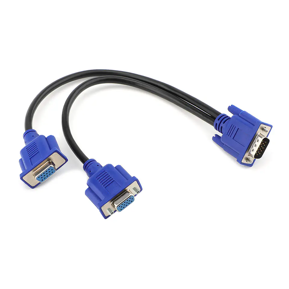 Cable VGA y Splitter Adaptador 2 Salidas 1 Entrada 1