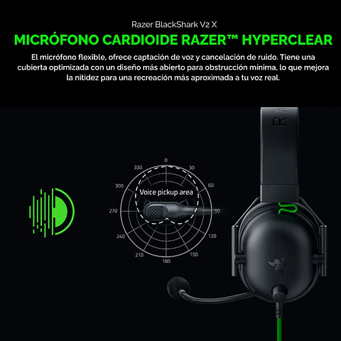 Audífonos Gamer Razer BlackShark V2 X Multiplataforma 3.5mm Mic