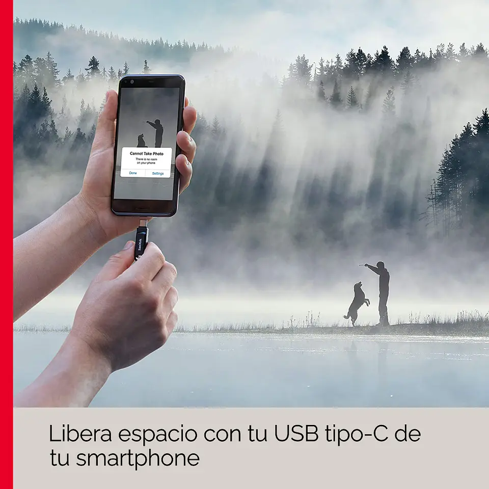 Pendrive Ultra Dual Go USB Type C 128GB para smartphones, tablets y computadoras 4