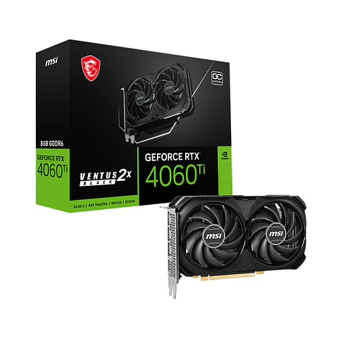 Tarjeta de video MSI RTX 4060 Ti VENTUS 2X BLACK 8G GDDR6 OC