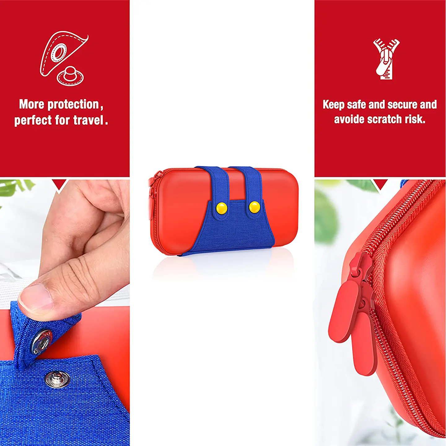 Bolso/Estuche Mario Bross para consola Nintendo Switch y accesorios 3