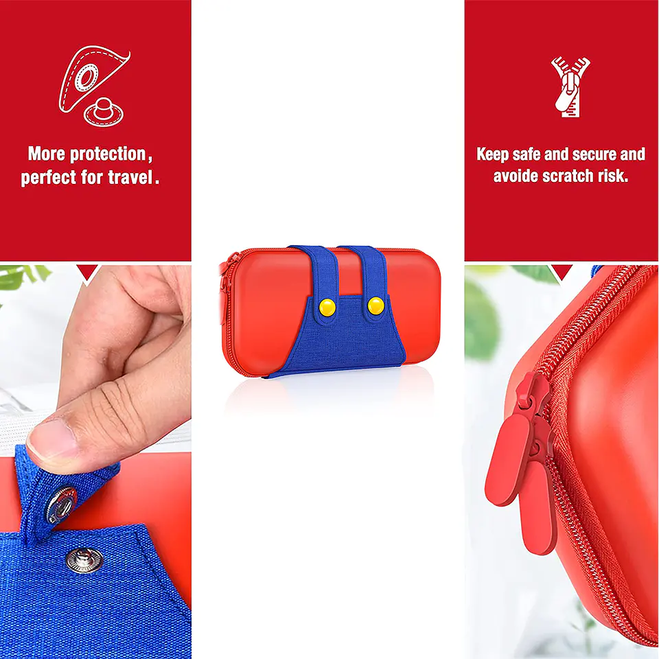Bolso/Estuche Mario Bross para consola Nintendo Switch y accesorios 3