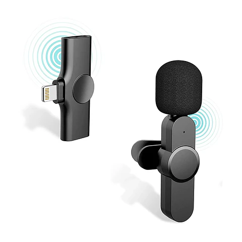 Micrófono Lavalier Solapa Inalámbrico Para iPhone, iPad
