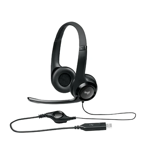 Audífono Logitech con micrófono H390