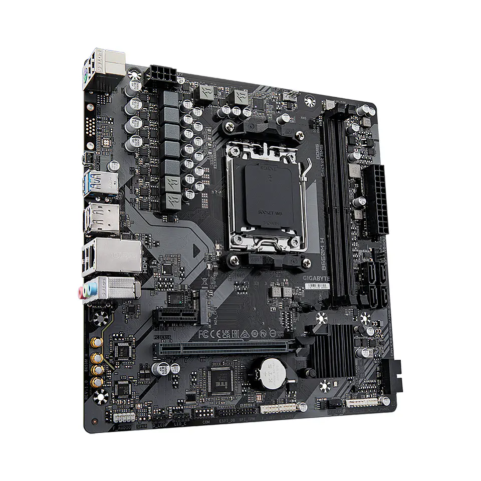 Placa Madre Gigabyte B650M H AM5 DDR5, mATX, Serie 7000 8000 3