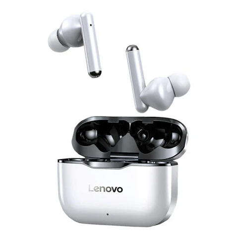 Audífonos in-ear inalámbricos Lenovo LivePods LP1 blanco y negro