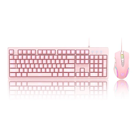 Kit Gamer 2 En 1 Onikuma G25-cw905, Teclado + Mouse Pink