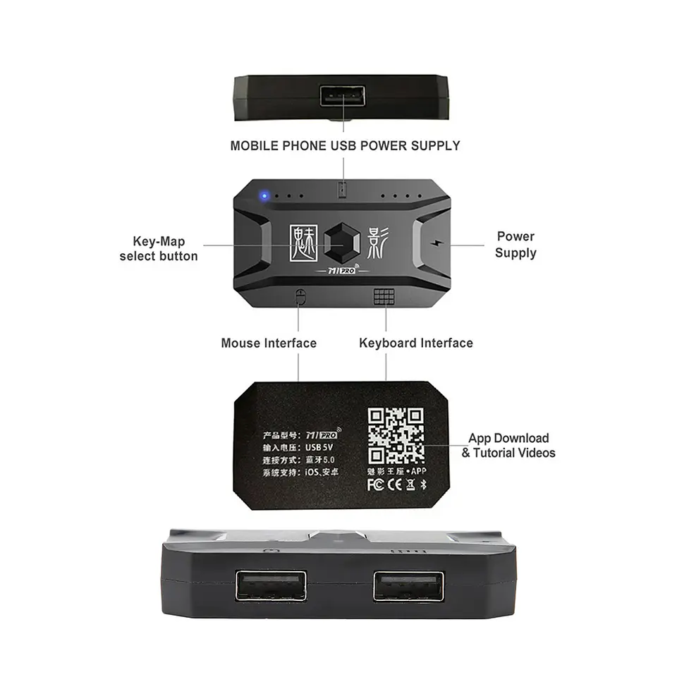 Pack Gamer para Celular/Tablet - 4 en 1 (Teclado + Mouse + Mousepad + Convertidor) 2
