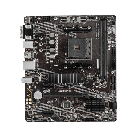 Placa Madre MSI A520M PRO, AMD A520 AM4, DDR4,mATX, Dual