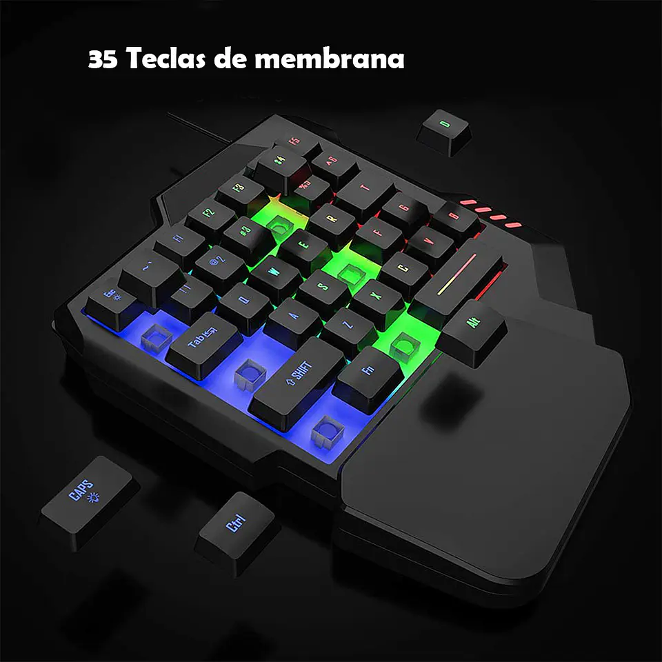 Pack Gamer para Celular/Tablet - 4 en 1 (Teclado + Mouse + Mousepad + Convertidor) 5