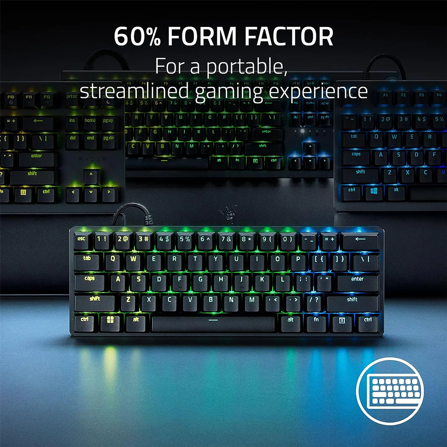 Teclado Razer Huntsman Mini Analog, Switch Analógico RGB, US 4