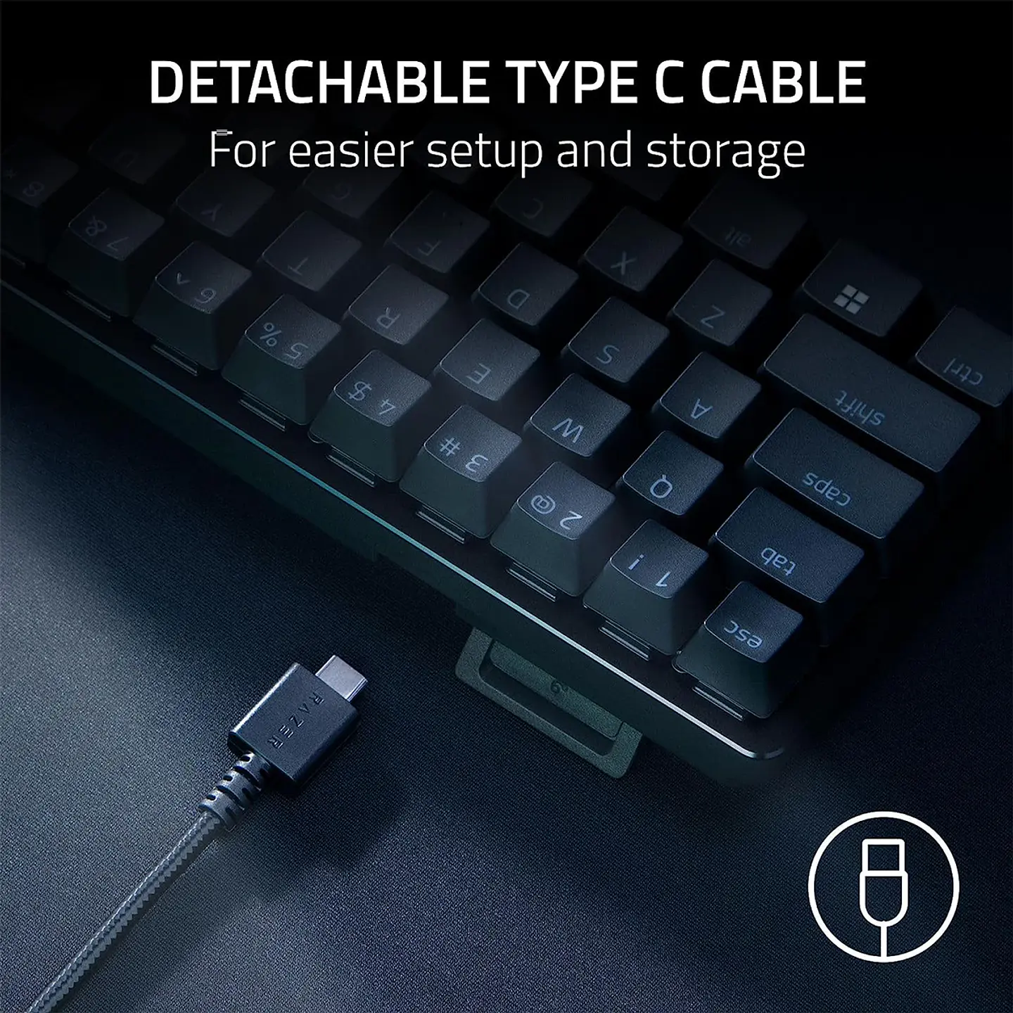 Teclado Razer Huntsman Mini Analog, Switch Analógico RGB, US 5