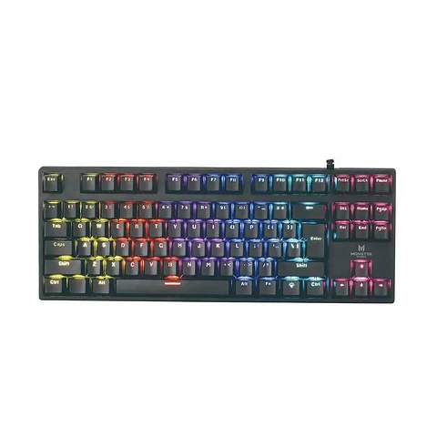Teclado Gamer Mecánico Monster Punisher, Switch Blue, 60%, RGB
