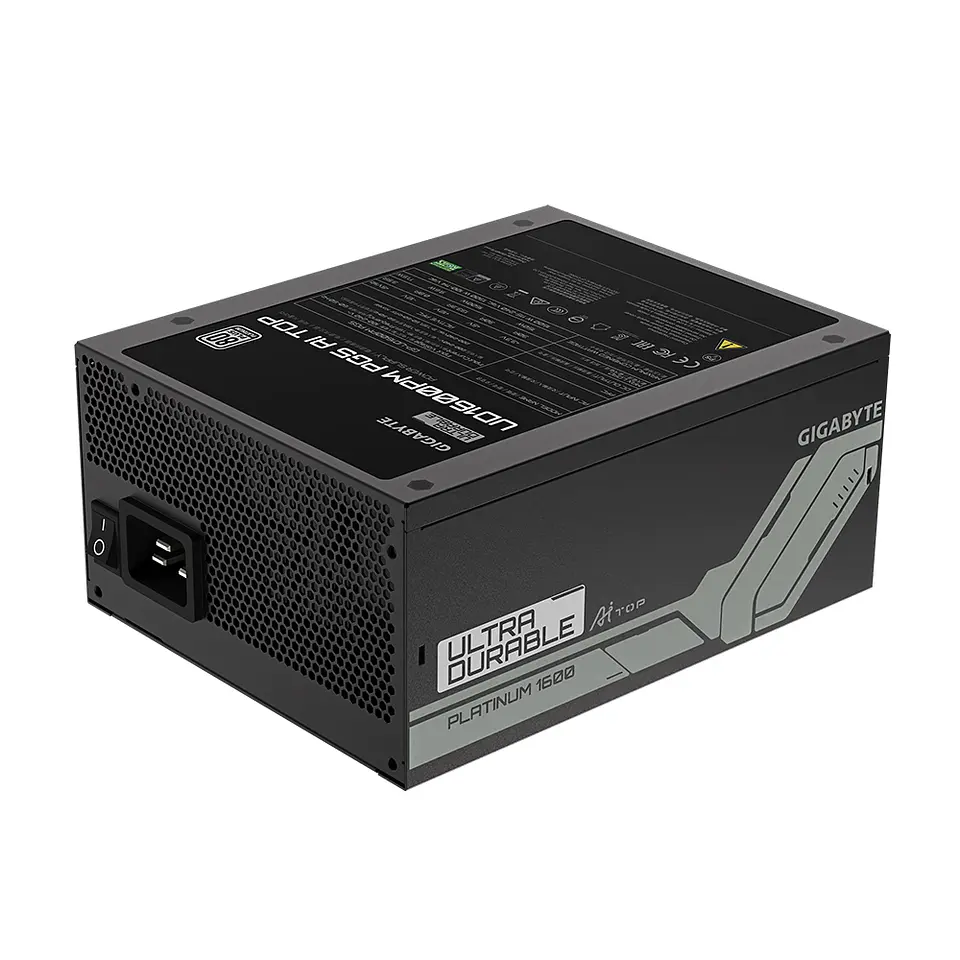 Fuente de Poder Gigabyte 1600W UD1600PM PG5 AI TOP, 80+ Platinum 6