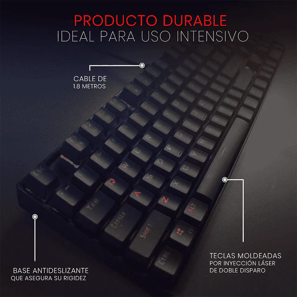 Teclado Mecánico Redragon Mitra K551 - Switch Red RGB 4