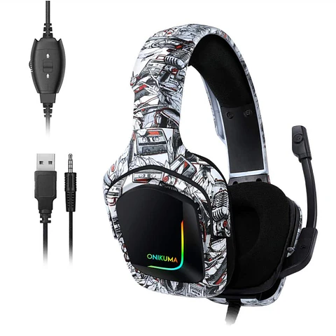 Audífonos Gamer Onikuma K20 Pro Micrófono, Pc Ps4 Xbox Gaming - Camuflaje