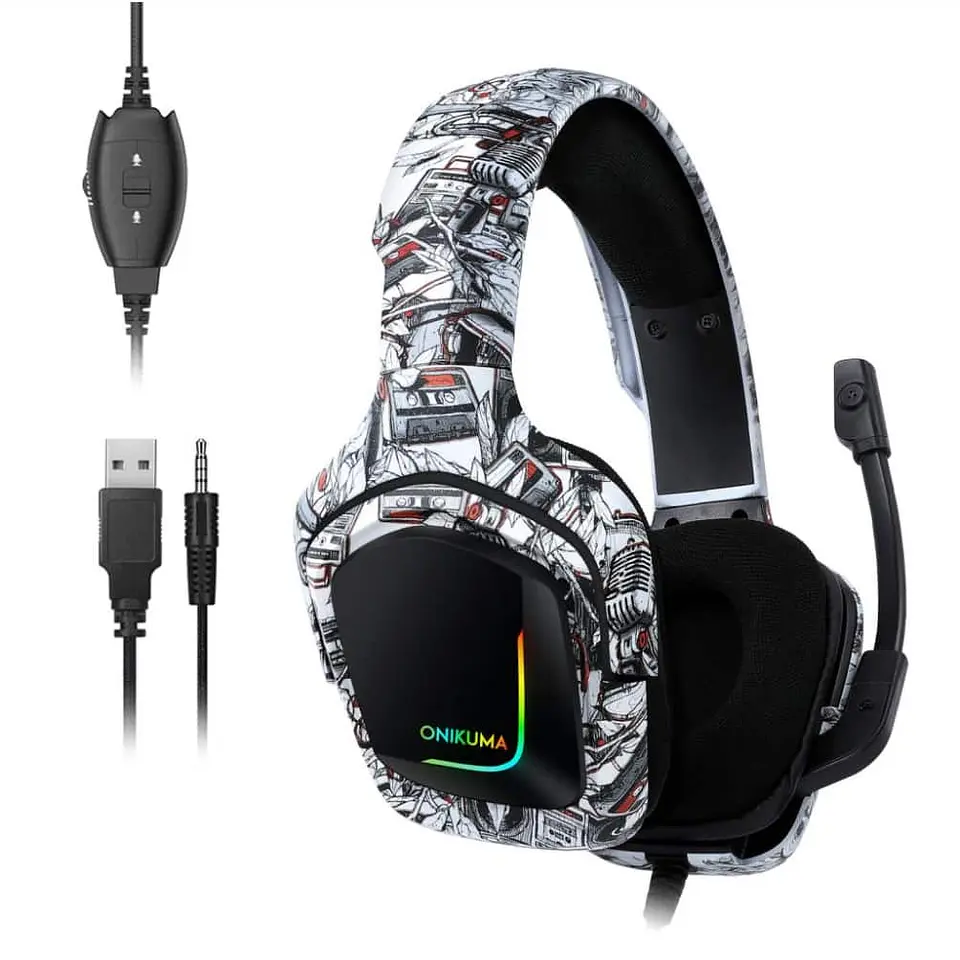 Audífonos Gamer Onikuma K20 Pro Micrófono, Pc Ps4 Xbox Gaming - Camuflaje 2