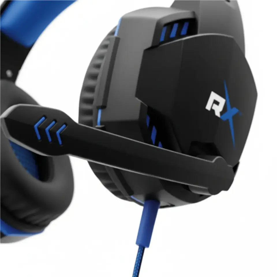 Audífono Gamer Reptilex RX0014BL Azul, 3.5mm, USB / Mic, LED 3