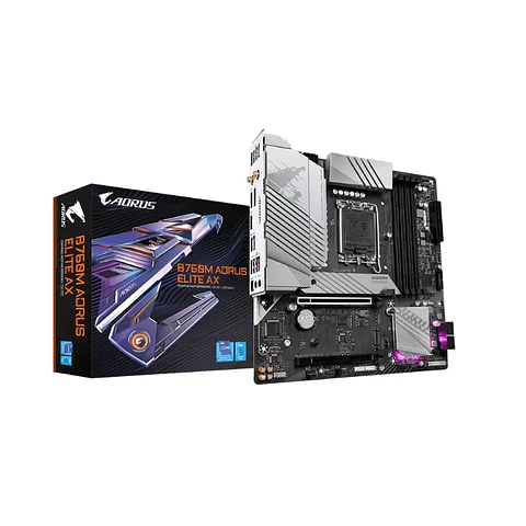Placa Madre AORUS B760M ELITE AX, LGA1700, DDR5 mATX
