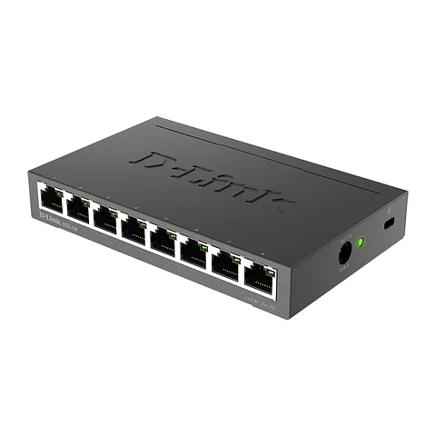 Switch D-Link DGS-108 8 Puertos Gigabit 1000 Mbps Metal Case