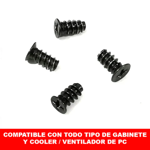 Pack 4 Tornillos Para Ventilador De Computador Pc