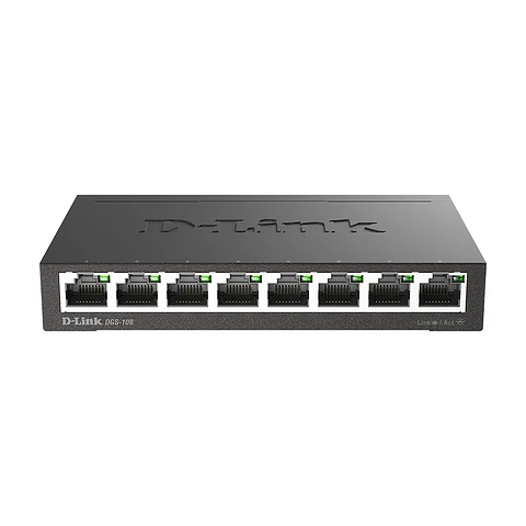 Switch D-Link DGS-108 8 Puertos Gigabit 1000 Mbps Metal Case