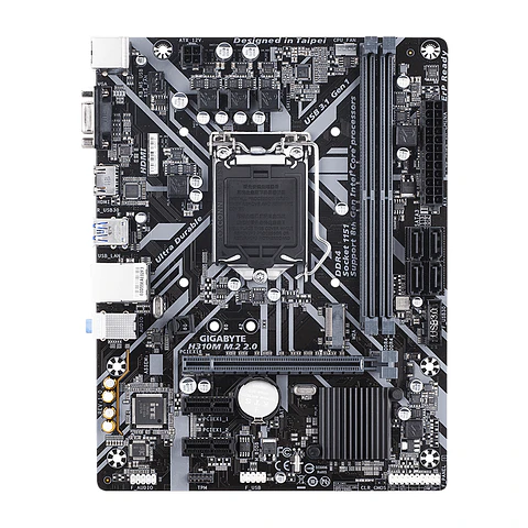 Placa Madre GigaByte H310M M.2 2.0 (LGA1151v2, DDR4 2133/2666MHz, M.2 x2, Micro