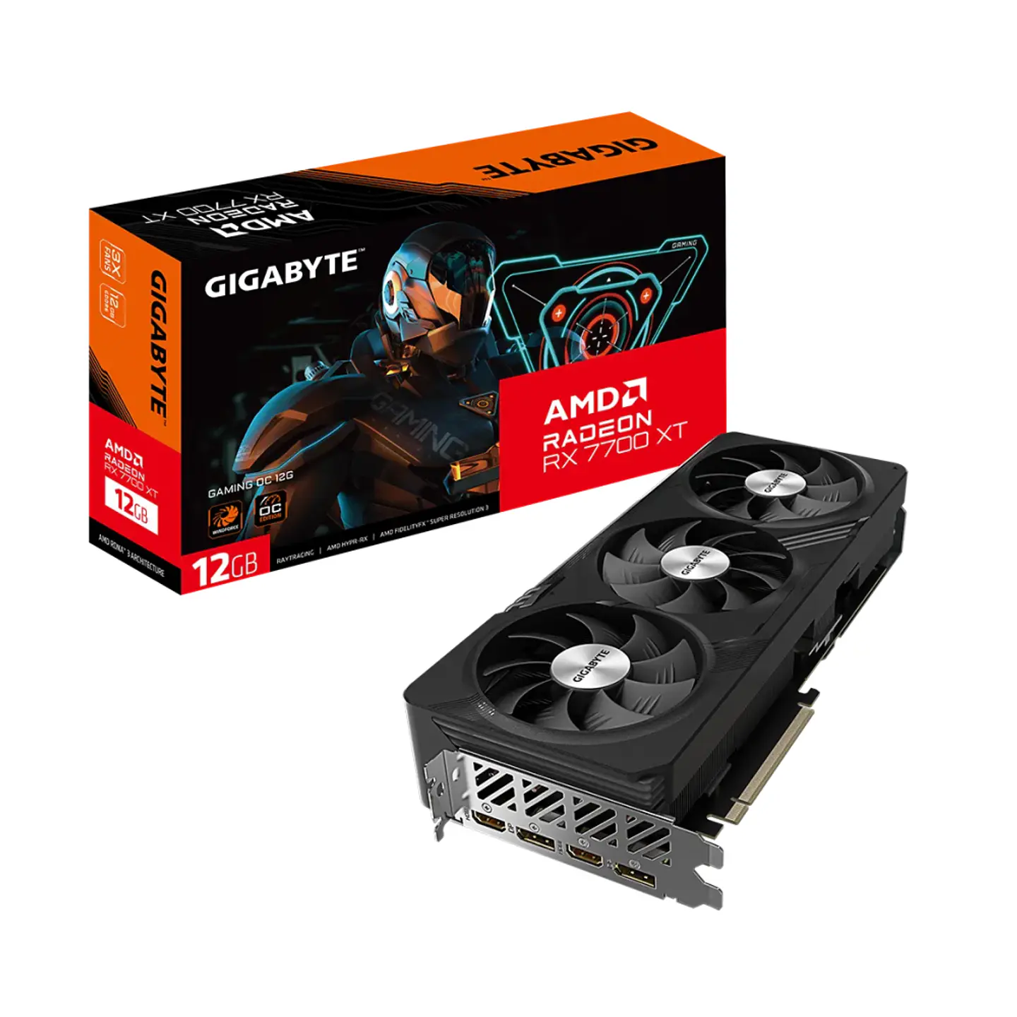 Tarjeta de Video Gigabyte Radeon RX 7700 XT GAMING OC 12G GDDR6, PciE-4.0 1
