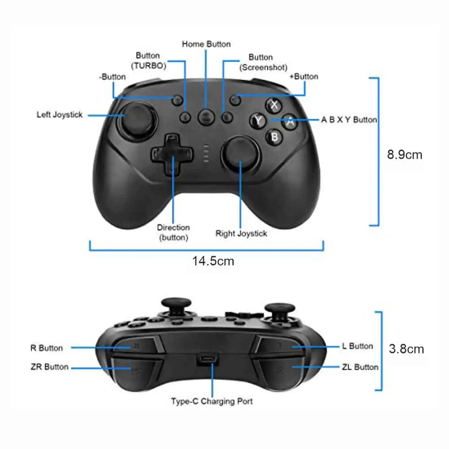 Control Joystick mando Mind inalámbrico para N-Switch / Switch lite / PS3 / android 3