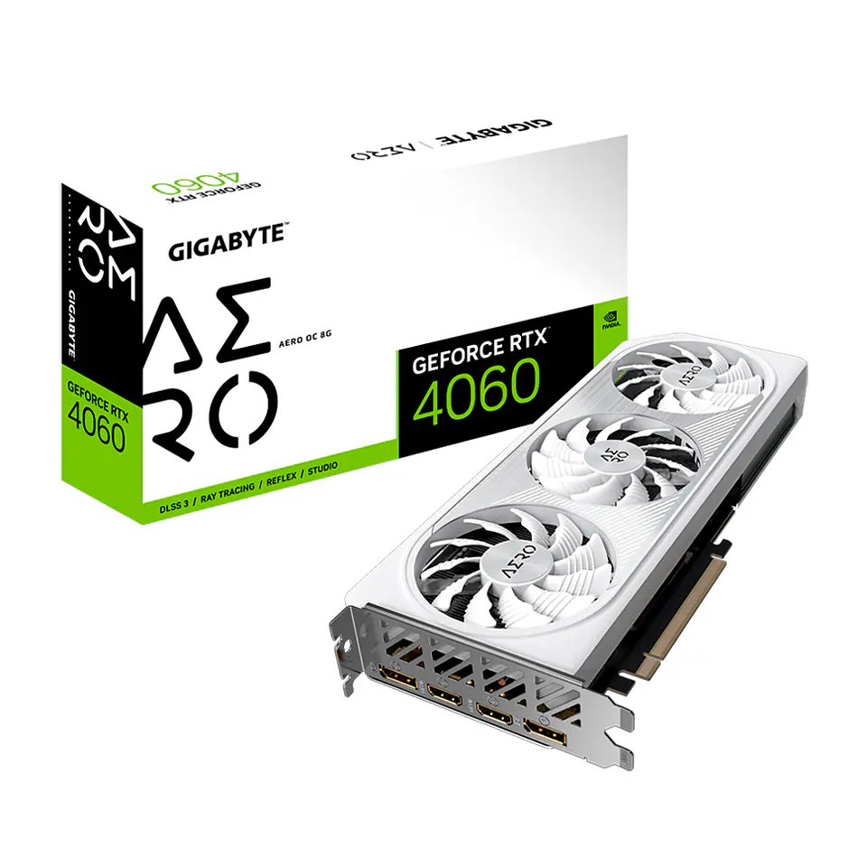 Tarjeta gráfica Gigabyte GeForce RTX 4060 AERO OC 8G GDDR6 1