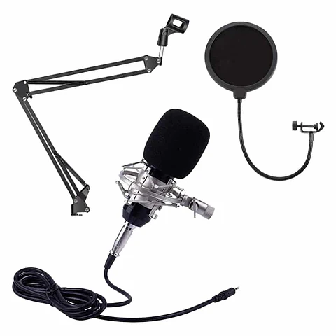Set Studio de grabación Micrófono condensador + accesorios