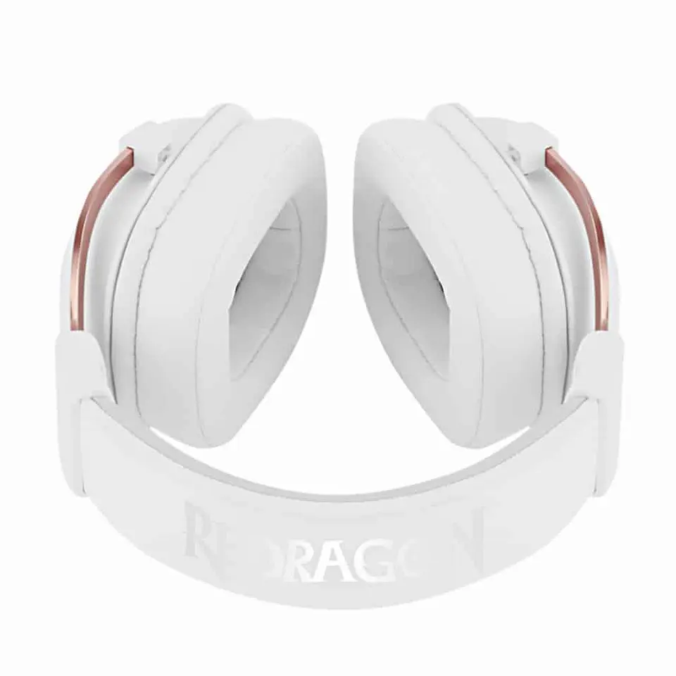 Audífono Redragon gamer Zeus H510W - Blanco/Rosa 7