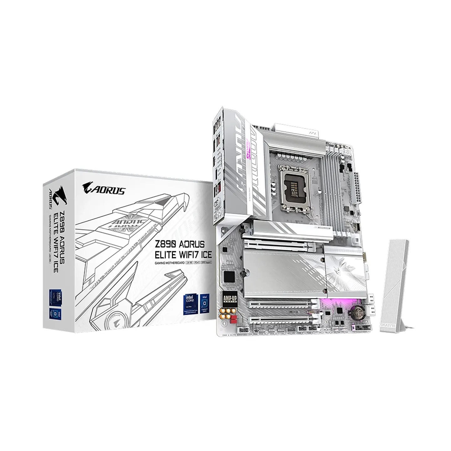Placa Madre Z890 Aorus Elite Wifi 7 Ice, LGA1851, DDR5, ATX 1
