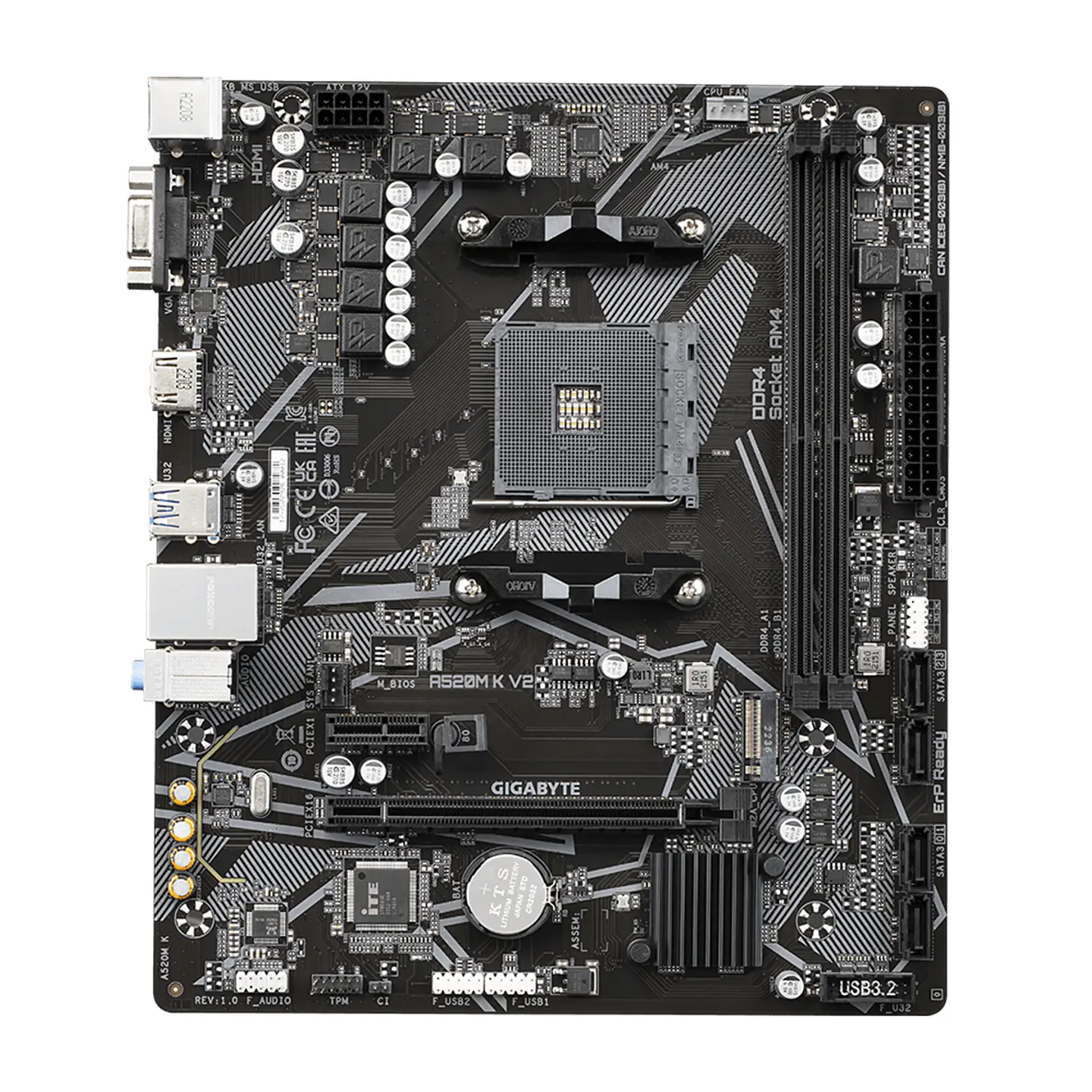 Placa Madre Gigabyte A520M K V2, AM4, DDR4, M.2, microATX 4